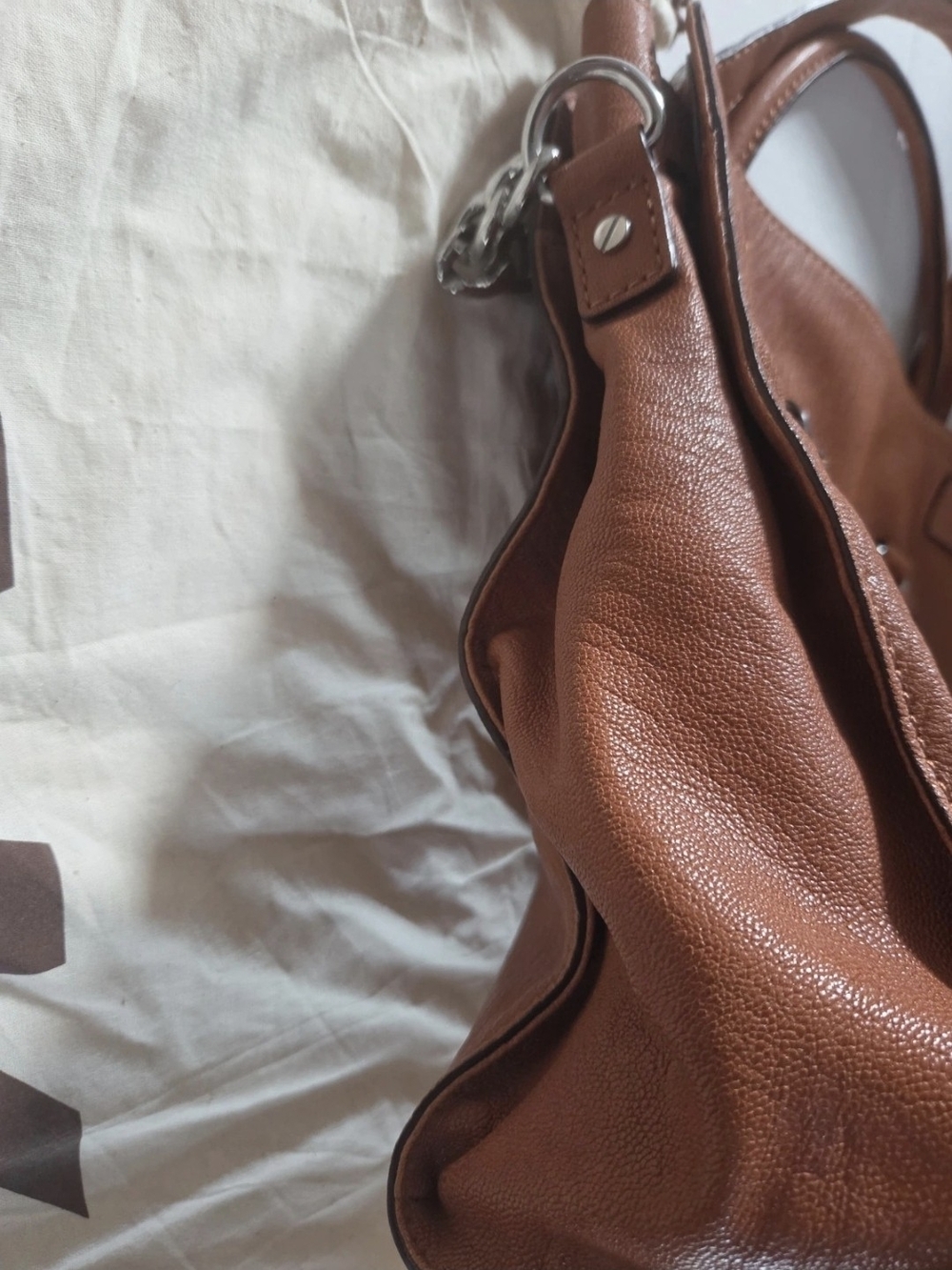 MICHAEL MICHAEL KORS🍾Nwot🍾Tan Leather Satchel Bag - Picture 5 of 7